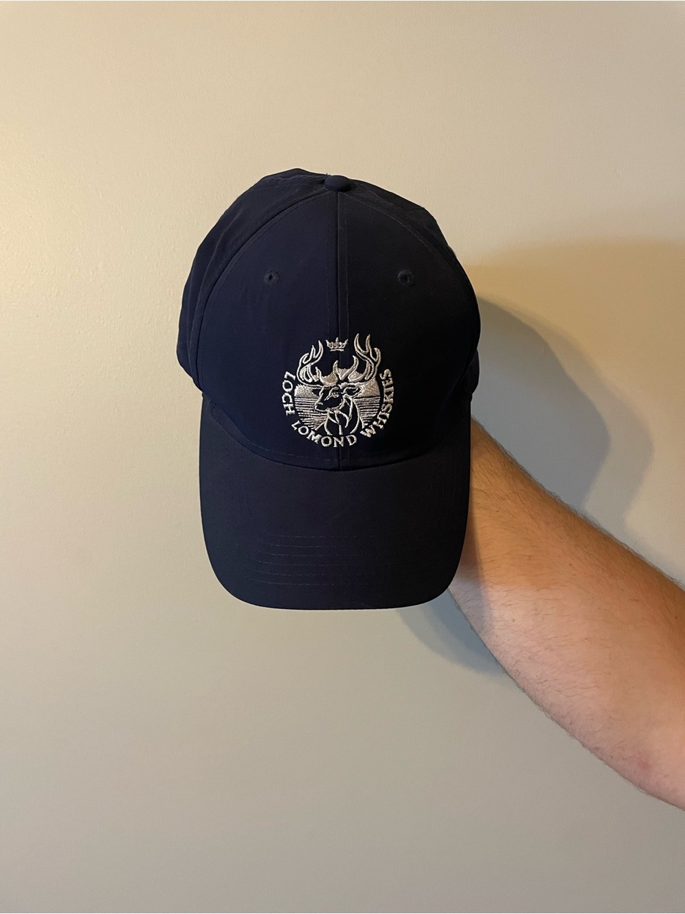 Navy Embroidered Baseball Cap Loch Lomond Whiskies